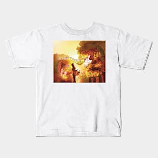 It Starts, As It Will End, In A Garden, Aziraphale and Crowley in Dowling Manor Kids T-Shirt